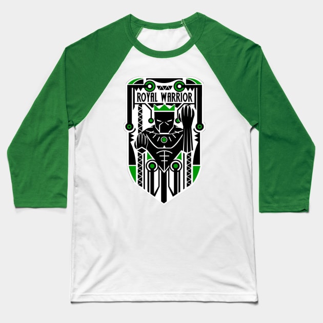 Royal Warrior (Green) Baseball T-Shirt by princekanu